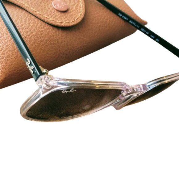NEW · Ray-Ban Sunglasses · Polished · Gradient Grey · Square · RB4387 · Classic